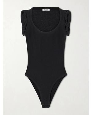 Alaïa Ribbed Modal-Blend Jersey Bodysuit - Black