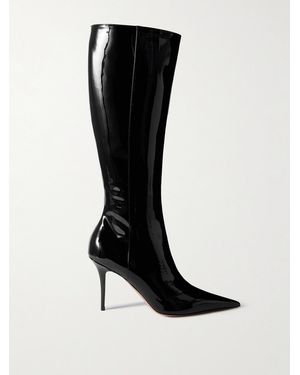 AMINA MUADDI Pointed-Toe Stiletto Long Boots - Black
