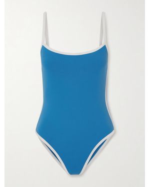 Marysia Swim Ligne Zweifarbiger Badeanzug - Blau