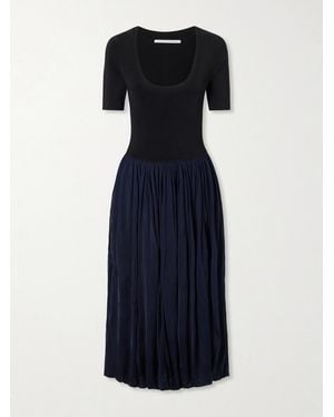 Maria McManus Ribbed Woven Midi Dress - Blue
