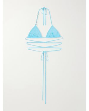Loewe Paula's Ibiza Jacquard Bikini Top - Blue