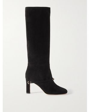 Jennifer Chamandi Samuele 85 Suede Knee Boots - Black