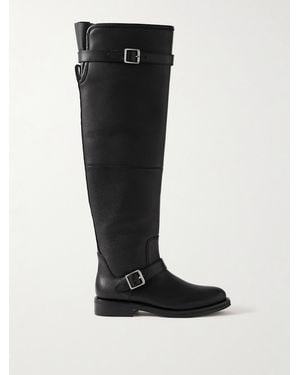 Jonathan Simkhai Noah Buckled Leather Over-The-Knee Boots - Black