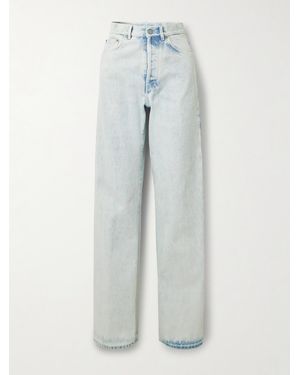 Dries Van Noten Acid-Wash Mid-Rise Slim-Leg Jeans - Blue