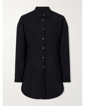 Jil Sander Wool-Blend Twill Shirt - Blue