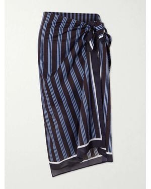 STAUD Romee Sarong Cotton Coverup - Blue