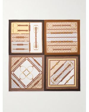 Gucci Printed Silk-Twill Scarf - Natural