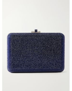 Judith Leiber Slim Slide Crystal-Embellished-Tone Clutch - Blue