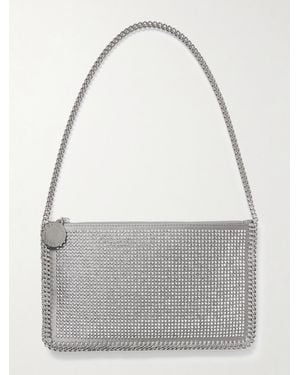 Stella McCartney Sac Porté Épaule En Satin À Ornements Falabella - Gris