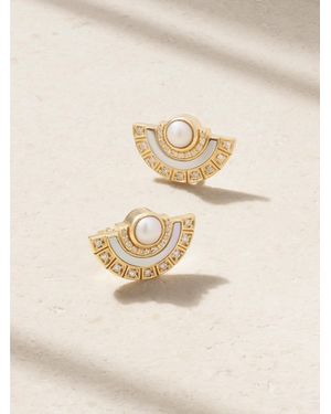Sorellina Alba 18-Karat, Diamond And Pearl Earrings - Natural
