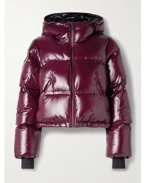 Aztech Mountain Minnie Nuke Hooded Quilted Down Ski Jacket - Purple