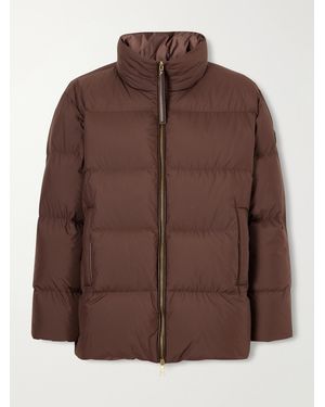 Moncler Vivantesse Shell Quilted Down Jacket - Brown