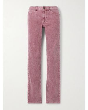 Isabel Marant Leniya Cotton-Blend Corduroy Skinny Pants - Pink