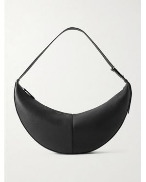 Proenza Schouler Slide Paneled Full-Grain Leather Shoulder Bag - Black