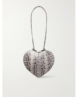 Alaïa Le Coeur Watersnake Shoulder Bag - White