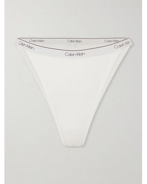 Calvin Klein Thea Cotton-Blend Briefs - White
