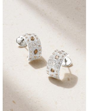 De Beers London Talisman 18-Karat Diamond Hoop Earrings - Natural