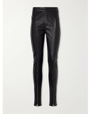 Tom Ford Zip-Up Leather Skinny-Leg Pants - Black