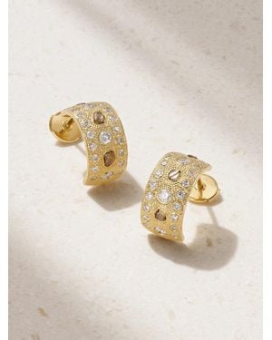 De Beers Talisman 18-Karat Diamond Hoop Earrings - Natural