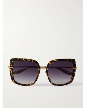 Barton Perreira Margret Square-Frame Acetate And-Tone Sunglasses - Black