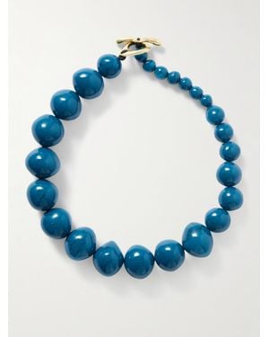 Dinosaur Designs Boulder Beads Resin Necklace - Blue