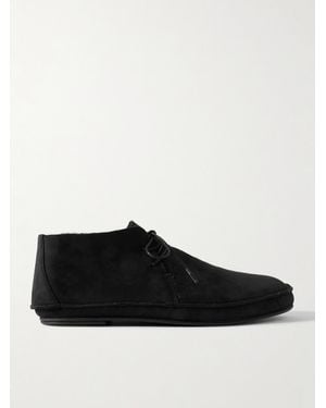 The Row Tyler Desert Boots Aus Veloursleder Mit Shearling-Futter - Schwarz