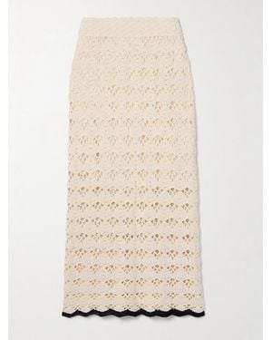 Zimmermann Rhiannon Crocheted Cotton Midi Skirt - Natural