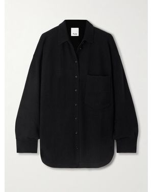 Allude Wool And Cashmere-Blend Cardigan - Black