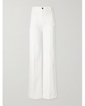Victoria Beckham Alina High-Rise Wide-Leg Jeans - White
