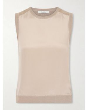 Max Mara Silk-Blend Tank Top - Natural