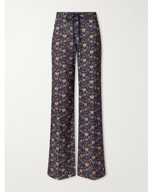 Alix Of Bohemia Cooper Kilim Floral-Print Cotton-Corduroy Flared Trousers - Multicolour