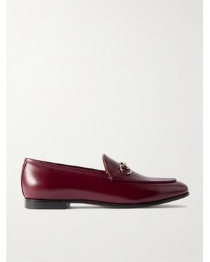 Gucci Jordaan Loafers Aus Leder Mit Horsebit-Detail - Lila