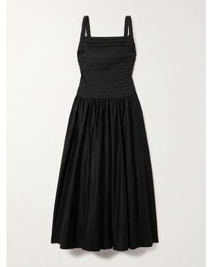 Aje. Star Midikleid Aus Baumwolle Mit Falten - Schwarz