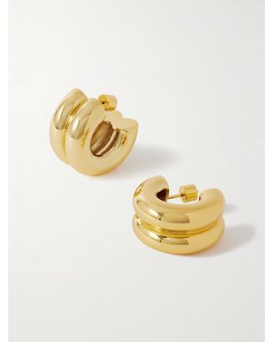 Joolz by Martha Calvo Double-Plated Hoop Earrings - Metallic
