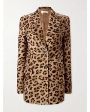 Chloé Blazer Aus Baumwollsamt Mit Leopardenprint - Mehrfarbig