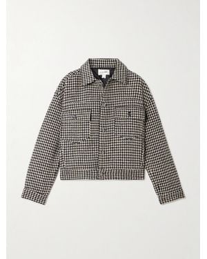 FRAME Houndstooth Tweed Jacket - Grey