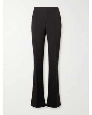 Chloé Grain De Poudre Wool Flared Trousers - Black