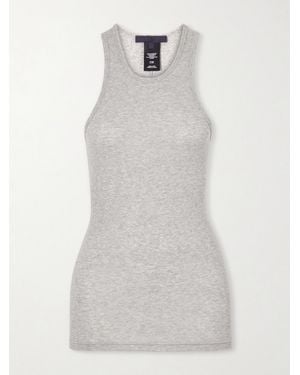 Tibi Cotton-Blend Tank - White