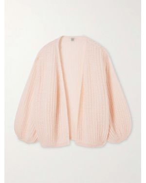 TOTEME Open-Knit Mohair-Blend Cardigan - Pink