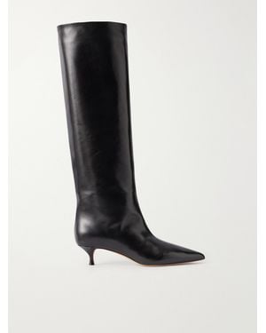 Le Monde Beryl Babouche Leather Knee Boots - Black