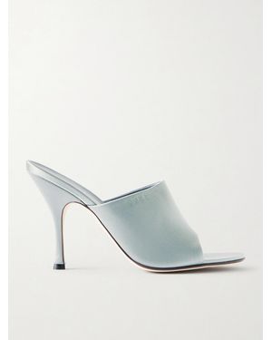 Gucci Satin Mules - Gray