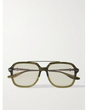Barton Perreira D. Ellis Aviator-Style Acetate And Titanium Sunglasses - Grey