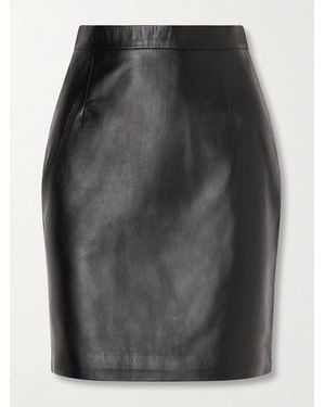 Altuzarra Hank Leather Mini Skirt - Black