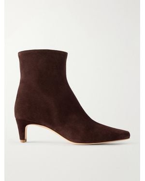 STAUD Wally Suede Ankle Boots - Brown