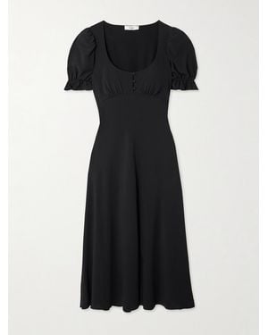 Chloé Crepe De Chine Midi Dress - Black