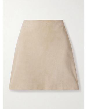 Ralph Lauren Carreen Suede Mini Skirt - Natural