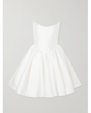 Halfpenny London Juno Strapless Mikado Mini Dress - White
