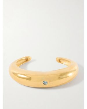 SIMUERO Delfina-Plated Cubic Zirconia Bangle - Natural