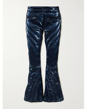 Perfect Moment Johnnie Walker Carving Air Quilted Flared Ski Pants - Blue