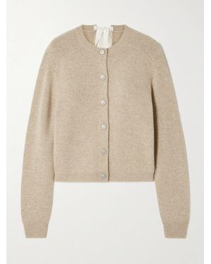Carven Tie-Detailed Cashmere Cardigan - Natural